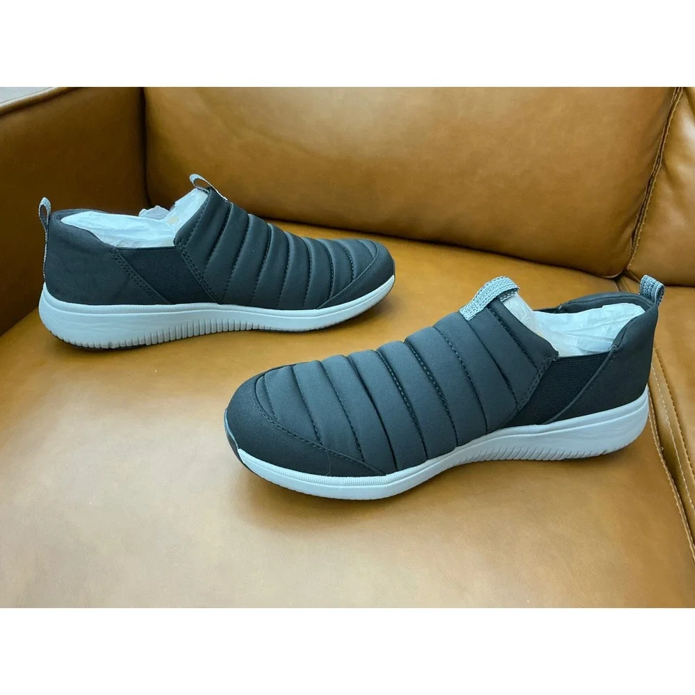 Ryka Pursuit Slip On Sneakers Womens 9.5 Black Quilted Puffy Walking